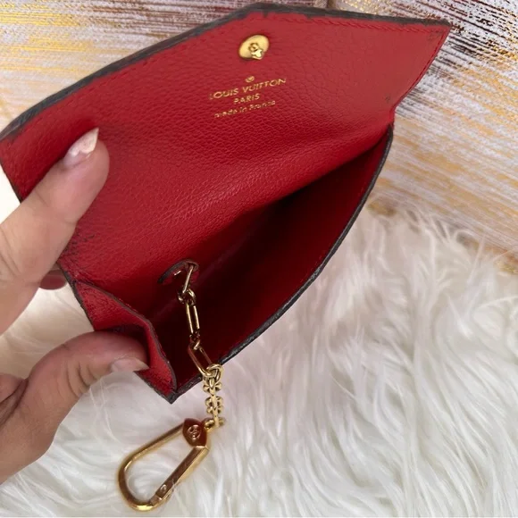 🔥Authentic Louis Vuitton Monogram Red Empreinte Key Cles - Picture 9 of 13